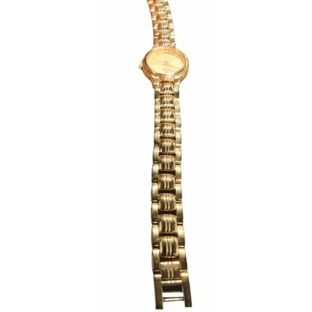 SEIKO Quartz Watch Gold Bracelet Band Round Dial